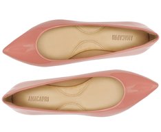 Sapatilha Rosa Bico Fino Verniz