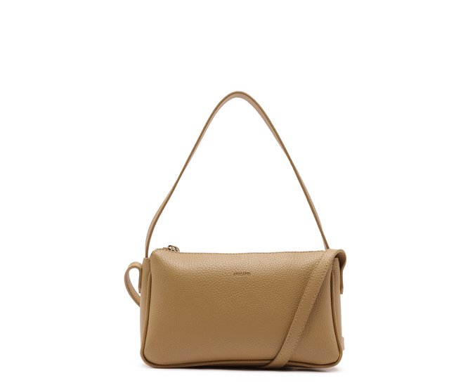 Bolsa Tiracolo Média Monocolor Bege