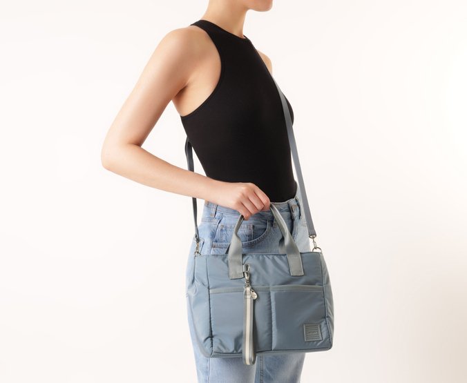 Bolsa Tote Grande Sporty Nylon Azul