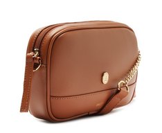 Bolsa Tiracolo Pequena Cápsula Metal Marrom