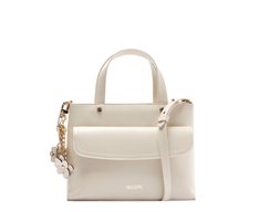 Bolsa Tote Média Chaveiro Flor Branca