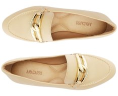 Mocassim Bridão Entrelaçado Bege