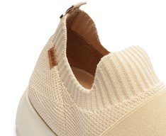 Tênis Slip On Knit Faixa Sporty Bege