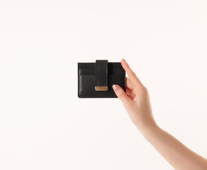 Porta-Cartão Pequeno Valentina Preto