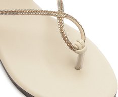 Rasteira De Tiras Tradicionais Glam Branca