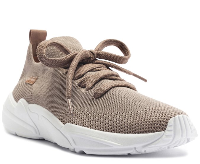 Tênis Sporty Malha Knit Cinza