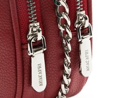 Bolsa Tiracolo Média Divisórias Metal Vermelha