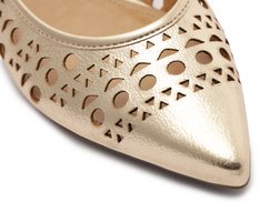 Sapatilha Slingback Perfuros Dourada