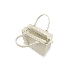 Bolsa Tote Média Pespontos Branca