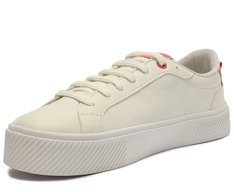 Tênis Sola Alta Lili Branco E Rosa