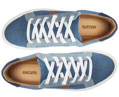 Tênis Sola Alta Jeans Azul