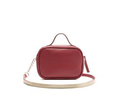 Bolsa Tiracolo Pequena Arredondada Vermelha