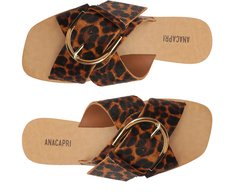 Rasteira Tiras Cruzadas Fivela Couro Elise Animal Print