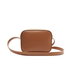 Bolsa Tiracolo Média Cápsula Metal Marrom