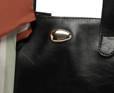 Bolsa Tote Média Lenço Preta