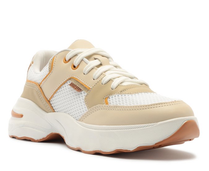 Tênis Chunky Branco Detalhe Laranja