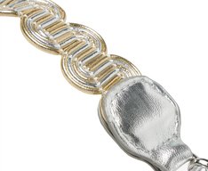 Bolsa Tiracolo Média Ondulada Platino Prata