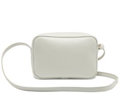 Bolsa Tiracolo Média Costura Ornamental Branca