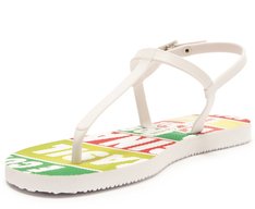 Rasteira Slim Branca Estampa Guaraná