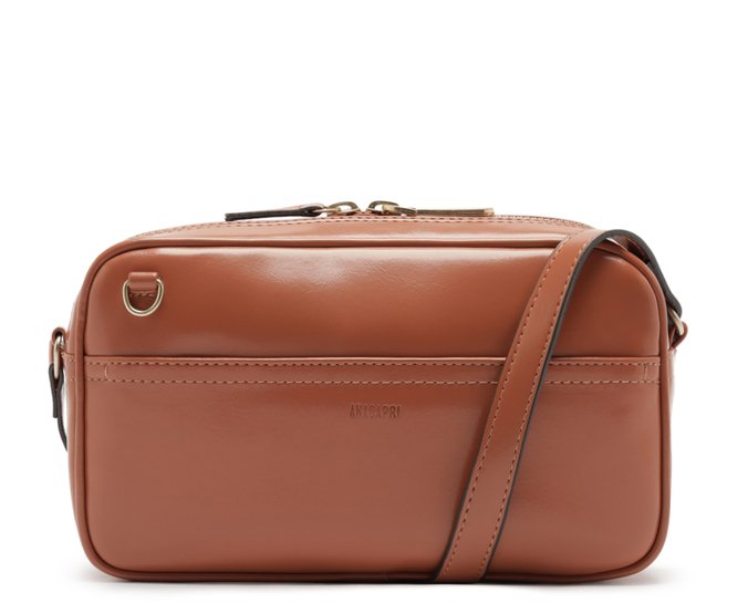 Bolsa Tiracolo Média Lisa Laranja | Anacapri