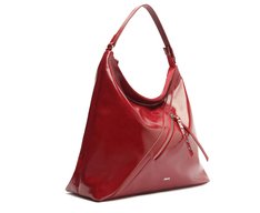 Bolsa Tote Grande Hobo Zíper Vermelha