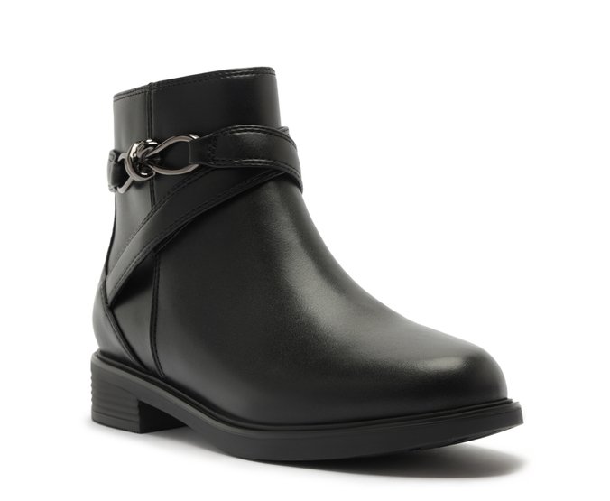 Bota Cano Curto Metal Orgânico Preta
