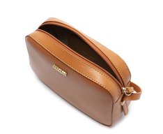 Bolsa Tiracolo Média Retangular Minimal Marrom