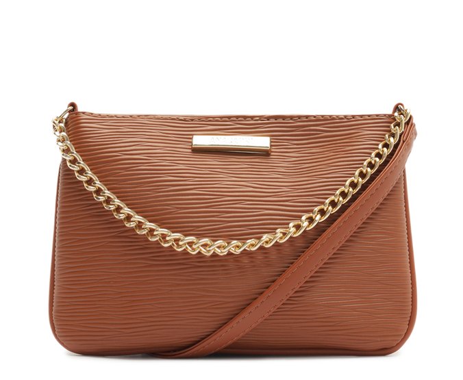 Bolsa Tiracolo Média Corrente Marrom