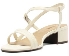 Sandália Salto Bloco Ivory Branca