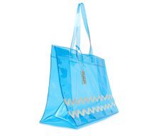 Bolsa Shopping Grande Translúcida Sundown Azul