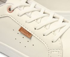 Tênis Casual Furadinho Branco E Rosa