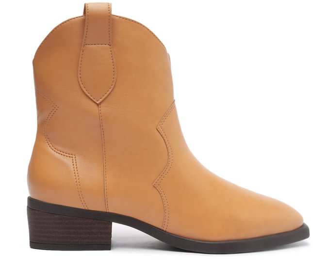 Bota Cano Curto Marrom Western Liana