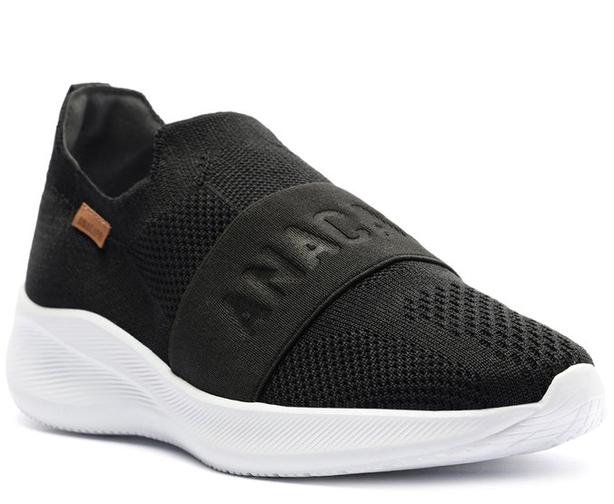 Tênis Sporty Faixa Knit Preto