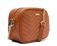 Bolsa Crossbody Média Marrom Matelassê Zig Zag