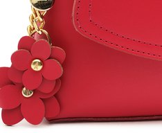 Bolsa Tiracolo Pequena Chaveiro Flor Rosa