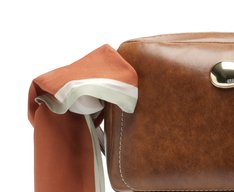 Bolsa Tiracolo Pequena Lenço Decorativo Marrom