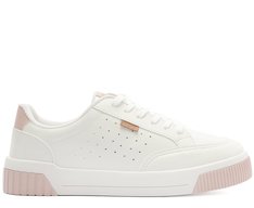 Tênis Sola Vulcanizada Urban Furinhos Branco e Rosa