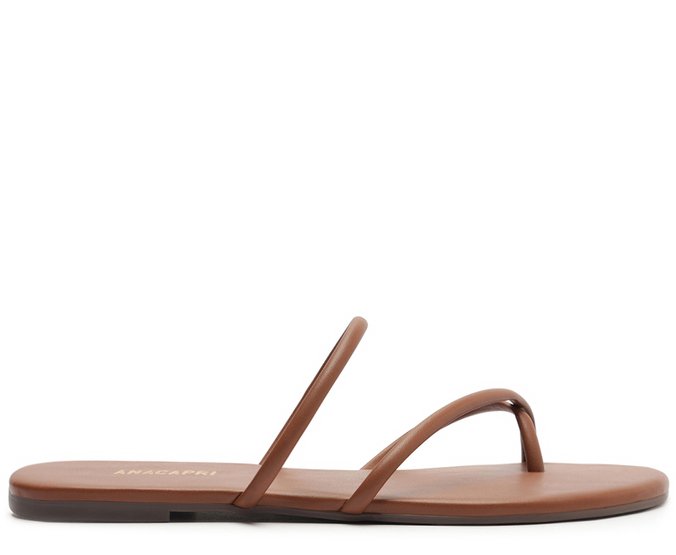 Rasteira Tiras Finas Basic Marrom