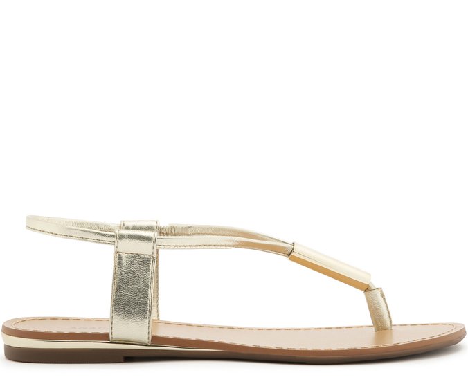 Sandalia dourada anacapri clearance