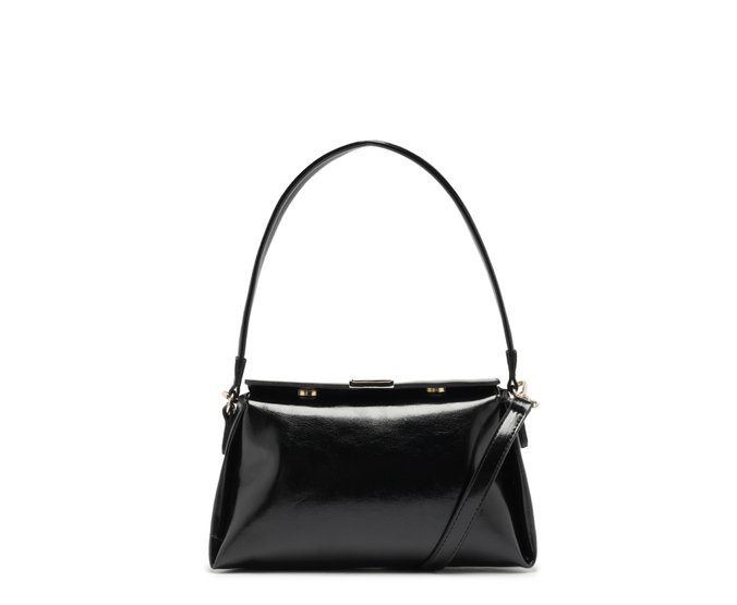 Bolsa Tiracolo Média Moderna Preta