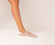 Tênis Cami Rosa Detalhe Branco