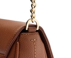 Bolsa Tiracolo Pequena Minimalista Marrom