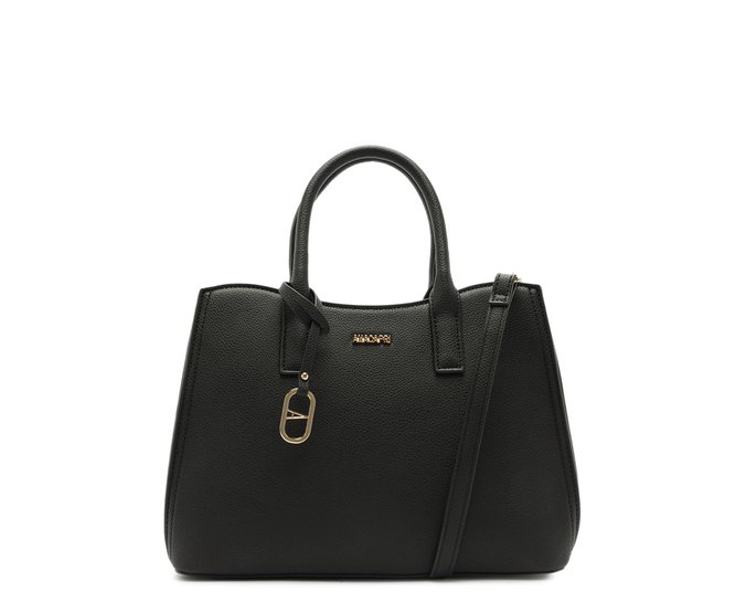 Bolsa Tote Média Floater Pingente Cápsula Preta