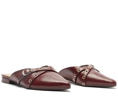 Mule Bico Fino Tiras Roxa