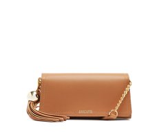 Bolsa Tiracolo Pequena Barbicacho Esfera Marrom