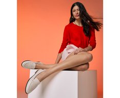 Mocassim Com Pala Aplicação A Branco