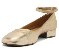 Sapato Boneca Dourado Palha Salto Bloco