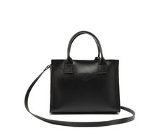 Bolsa Tote Média Pespontos Preta