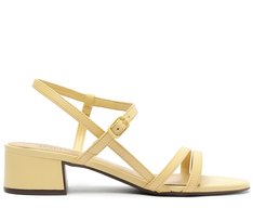 Sandália Salto Bloco Ivory Amarela
