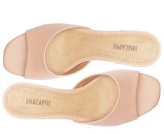 Sandália Mule Salto Bloco Rosa